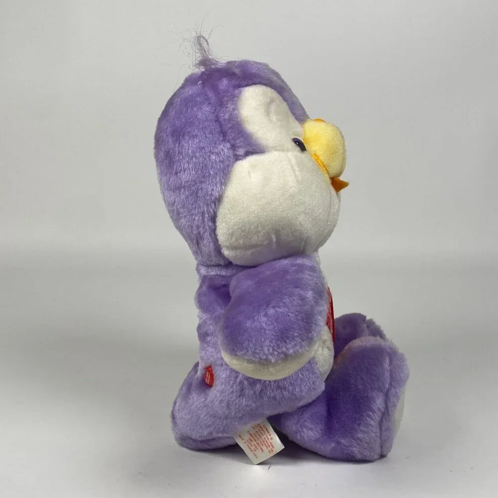 1984 Care Bear Cousins Cozy Heart Penguin Plush Stuffed Animal Kenner w Booklet
